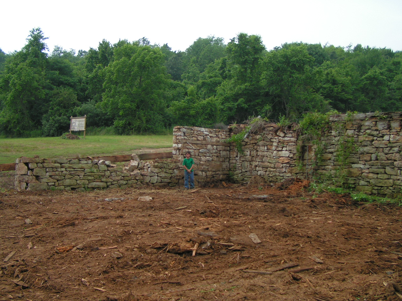 preparation of the barn foundation